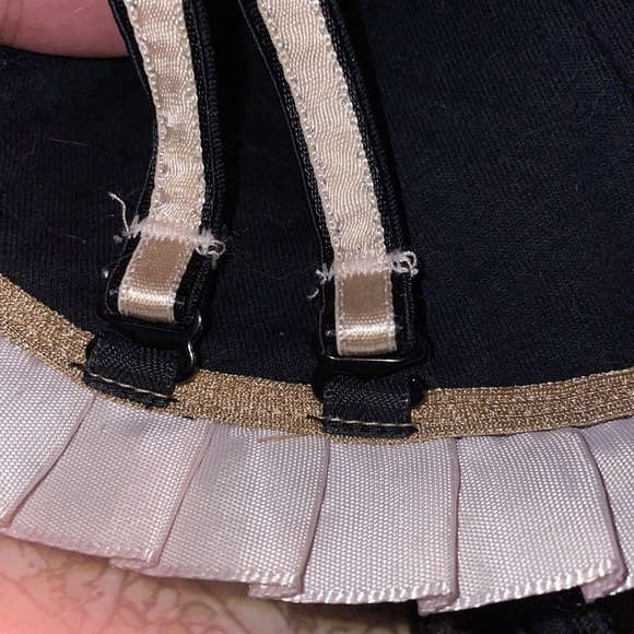 Vintage Victorias Secret pushup bustier w/removable straps, pink & black, sz.36B - Picture 6 of 8